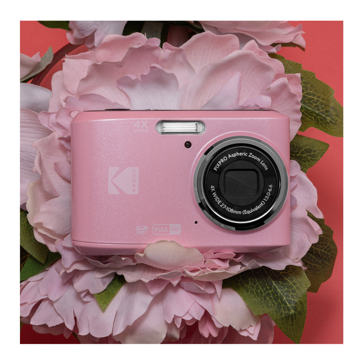 Kodak PixPro FZ45 Friendly Zoom 16MP 1080p Full HD Digital Camera (Pastel Pink) (Open Box)