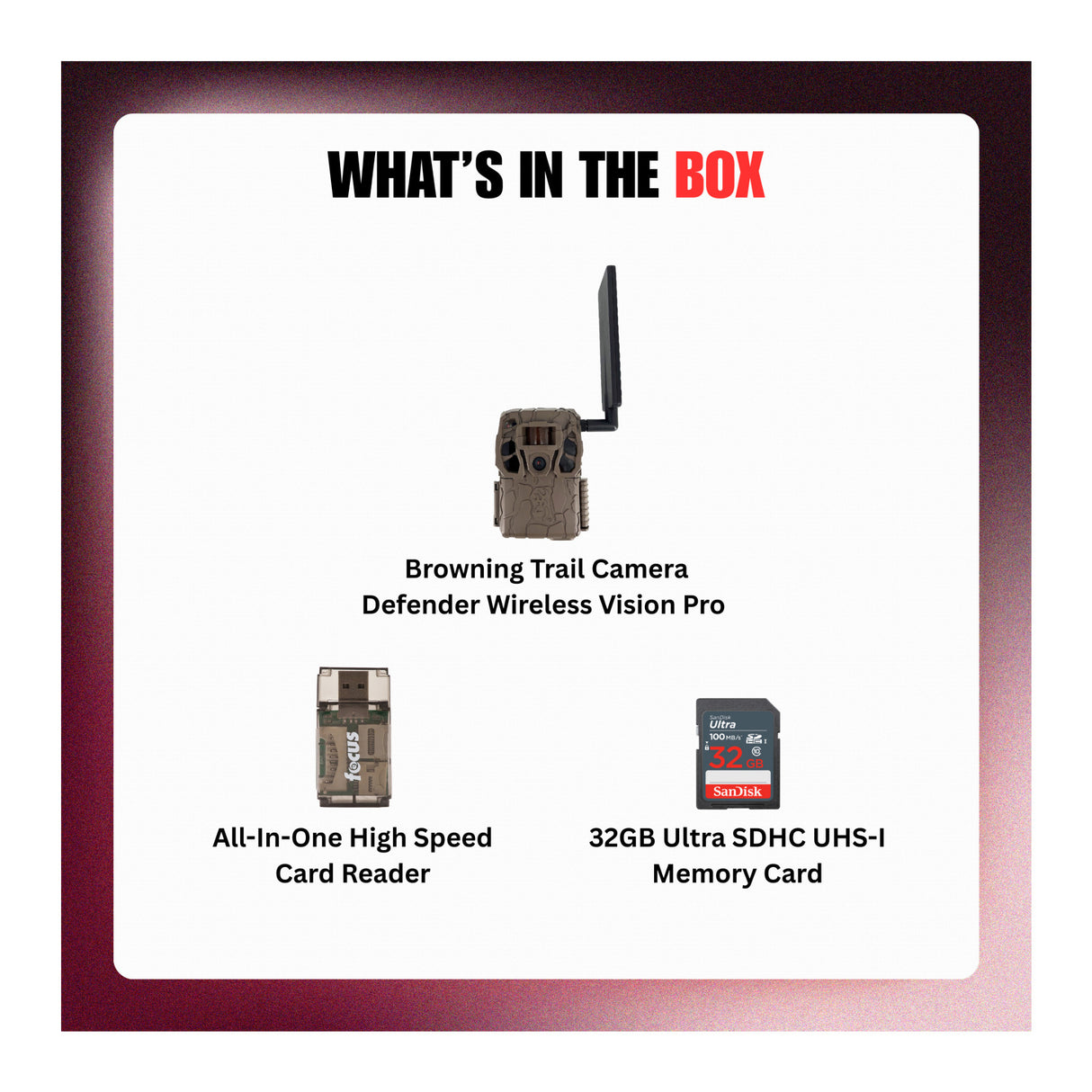 Browning Trail Camera Defender Wireless Vision Pro HD Livestream Bundle