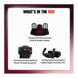 Honeycomb Aeronautical Charlie Rudder Pedals with Bravo Throttle Quadrant Bundle