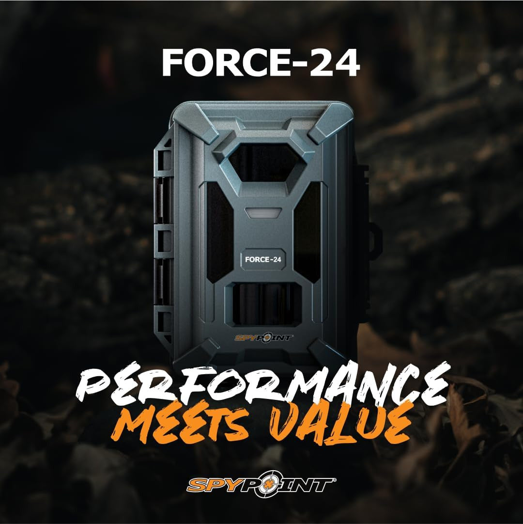 Spypoint Force-24MP Non-Cellular Trail Camera 2k Video Bundle with Accessories