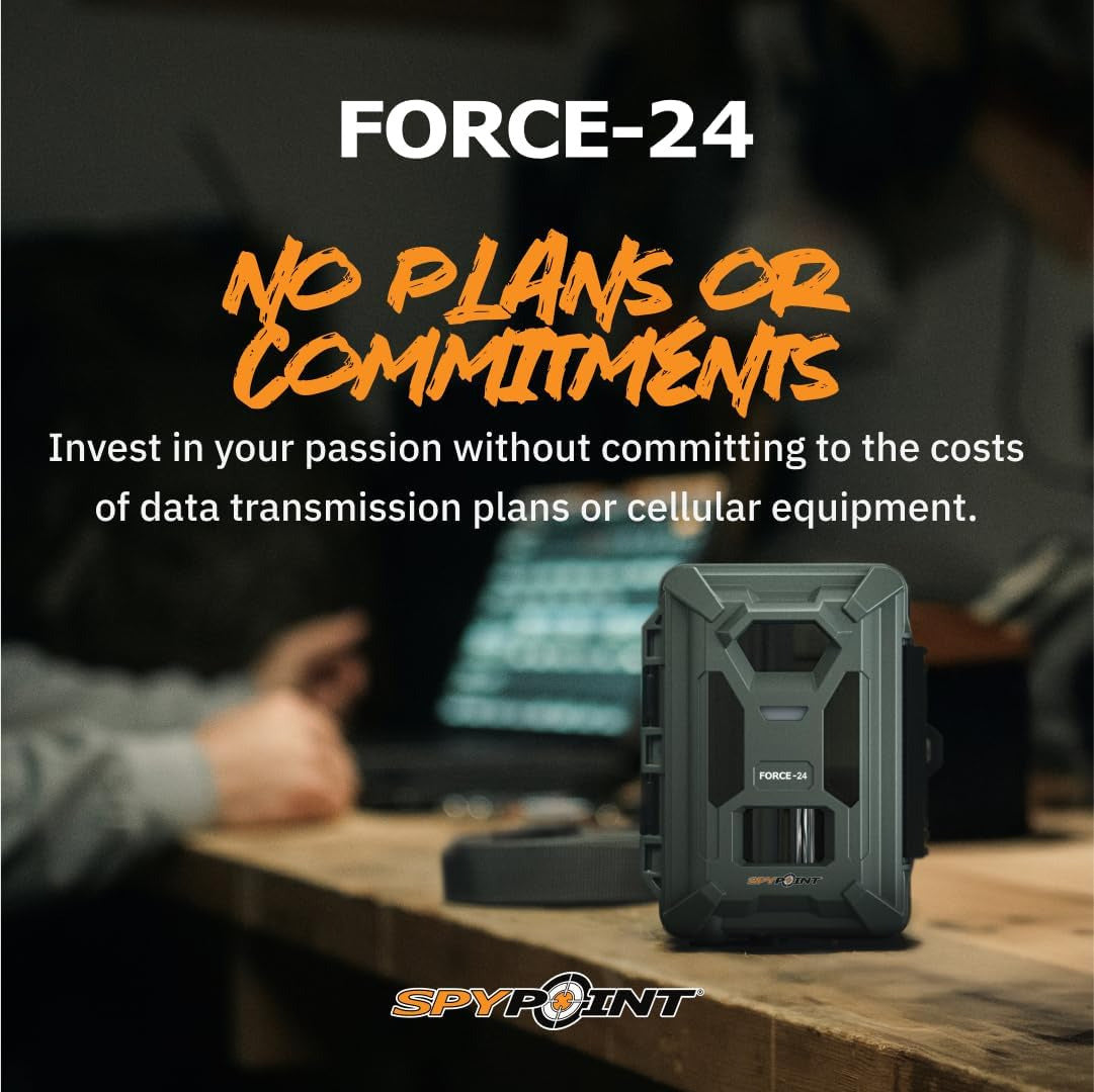 Spypoint Force-24MP Non-Cellular 2k Video Trail Camera Bundle (Twin Pack)