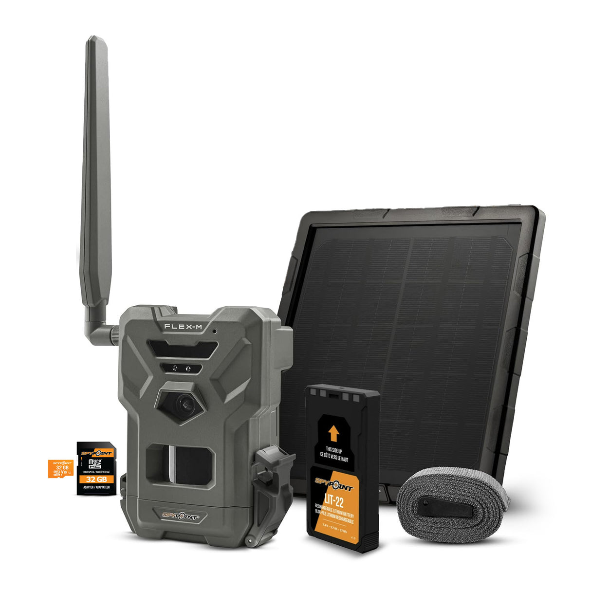 Skypoint FLEX-M Trail Camera, SPLB-10 Solar Panel Bundle with Accessories