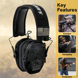 Walkers Razor Patriot Electronic Ear Muffs (Kryptek Camo) Bundle