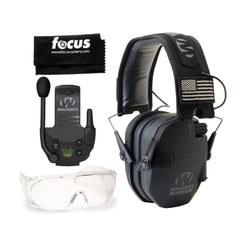Walkers Razor Slim Electronic Muffs with Walkie Talkie Attachment Bundle