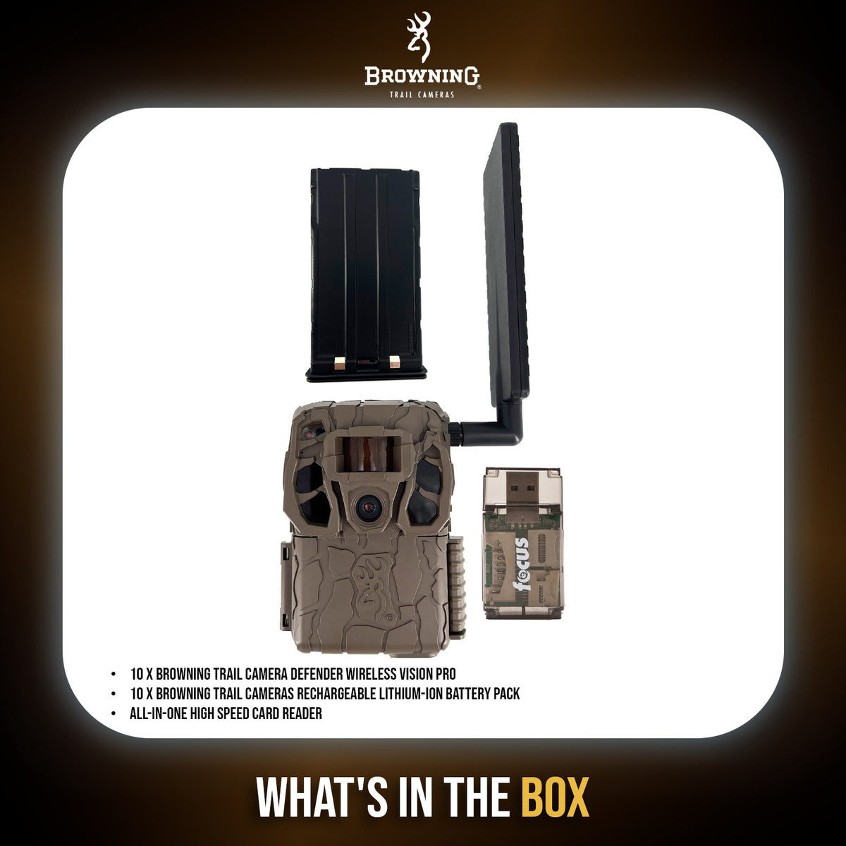 Browning Trail Camera Defender Wireless Vision Pro Livestream Bundle (10-Pack)