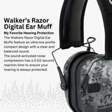 Walkers Razor Digital Ear Muffs (Raid Kryptek) Bundle with Accessories