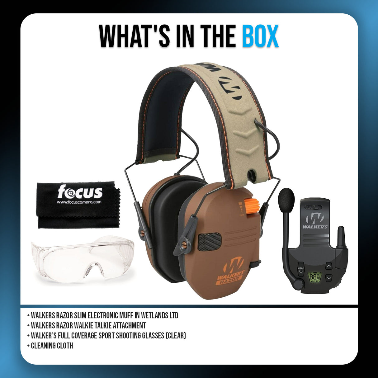 Walkers Razor Digital Ear Muffs (Wetlands) Bundle