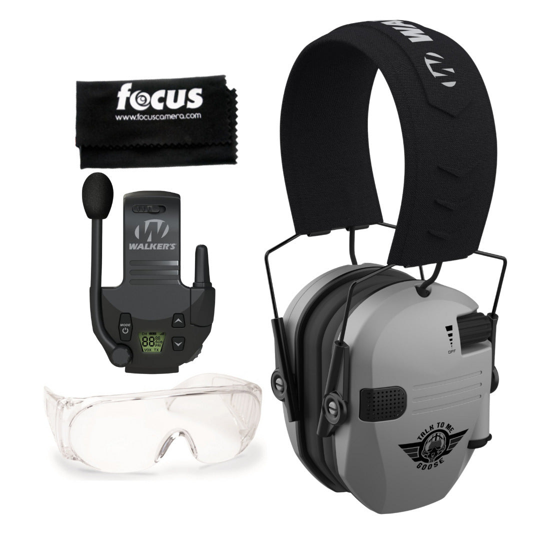 Walkers Razor Walkie Talkie Bundle with Ear Muffs and Accessories