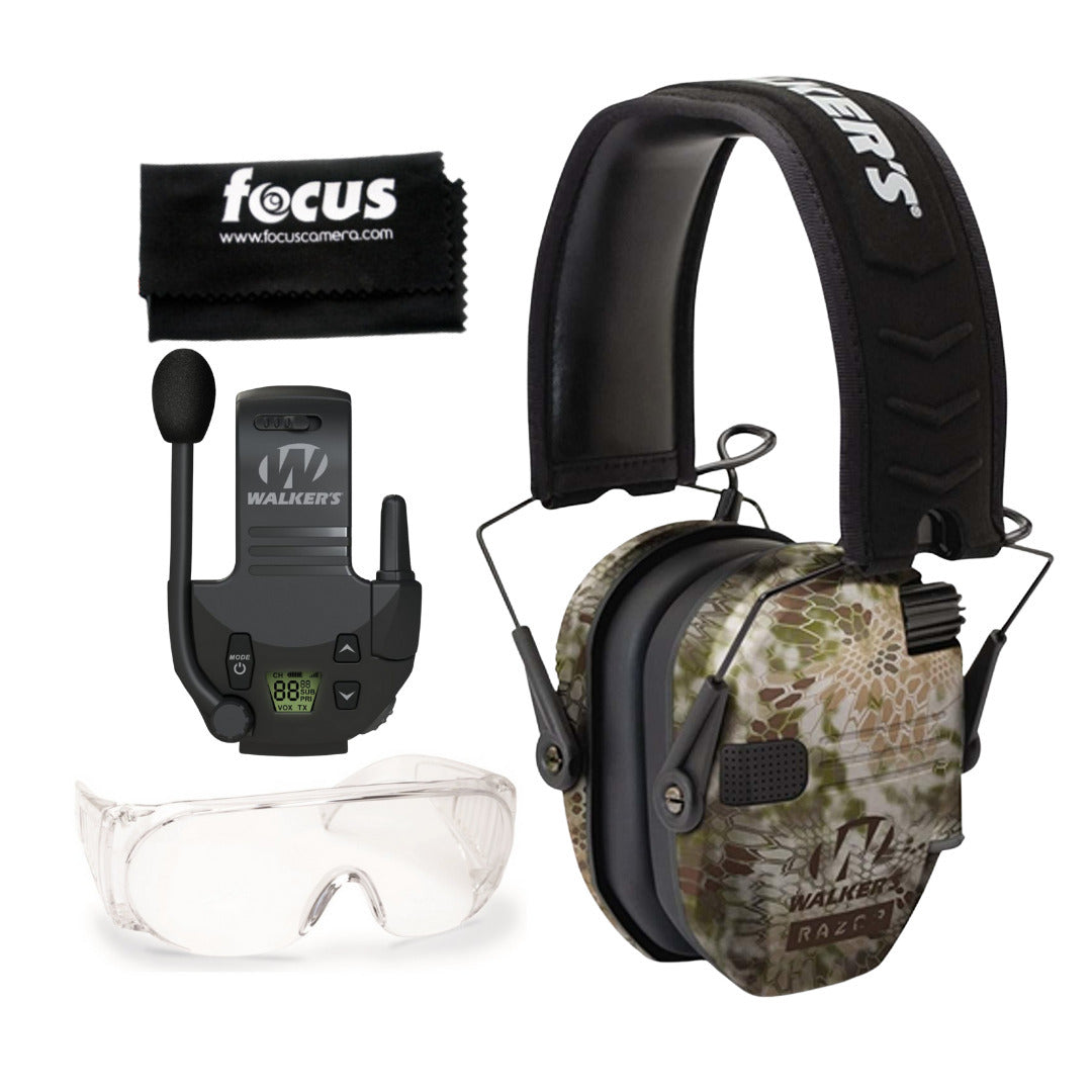 Walkers Razor Digital Ear Muffs (Kryptek Camo) Bundle