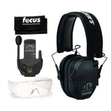 Walker's Razor Slim Electronic Muffs with Walkie Talkie Attachment Bundle