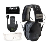 Walkers Razor Digital Ear Muffs (Black Patriot Version) Bundle