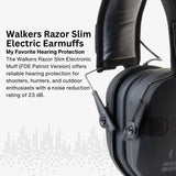 Walkers Razor Digital Ear Muffs (Black Patriot Version) Bundle