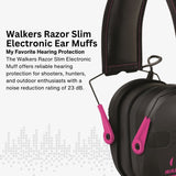 Walker's Razor Digital Ear Muffs (Black/Pink) with Accessories Bundle
