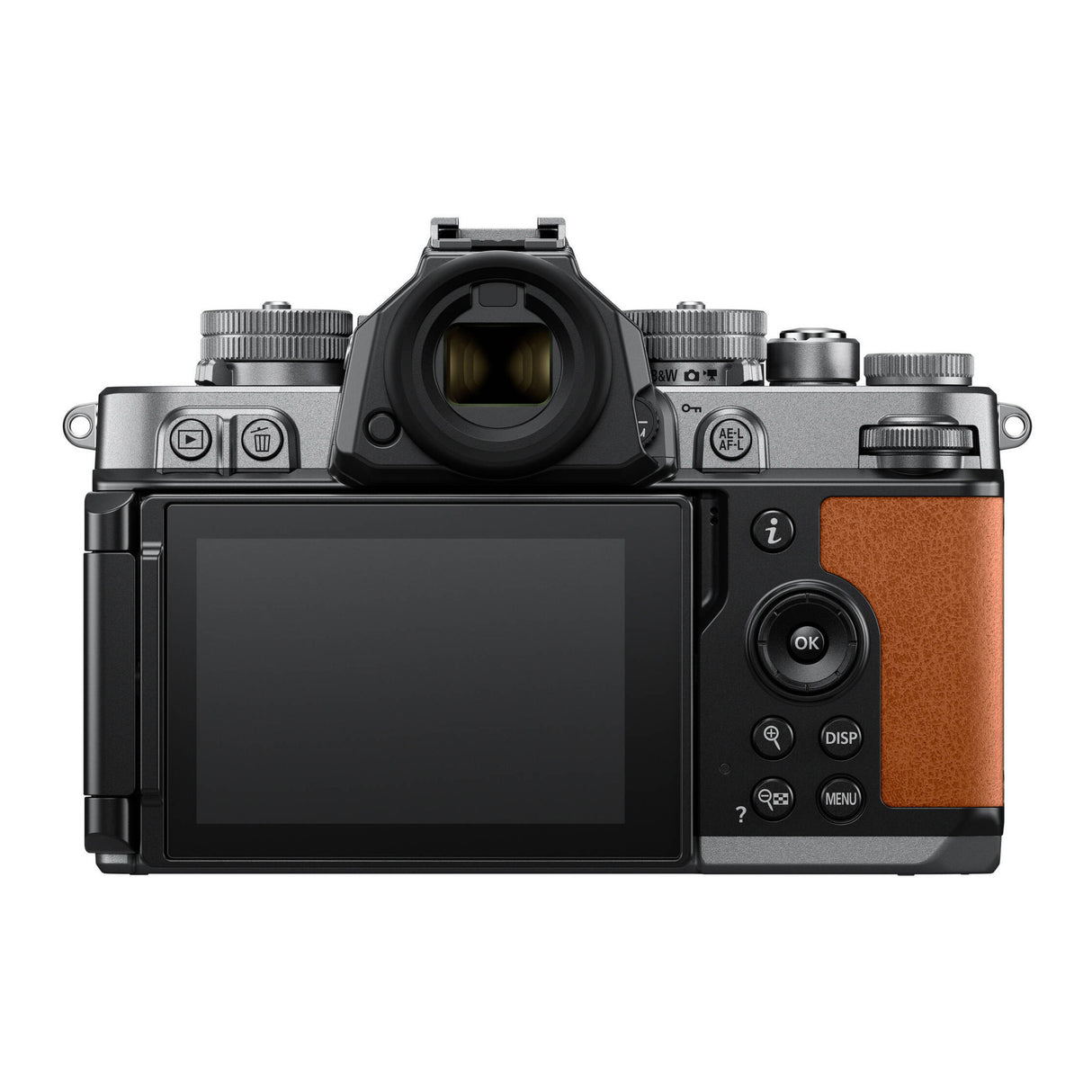 Nikon Zf Mirrorless Camera (Silver and Cognac Brown)