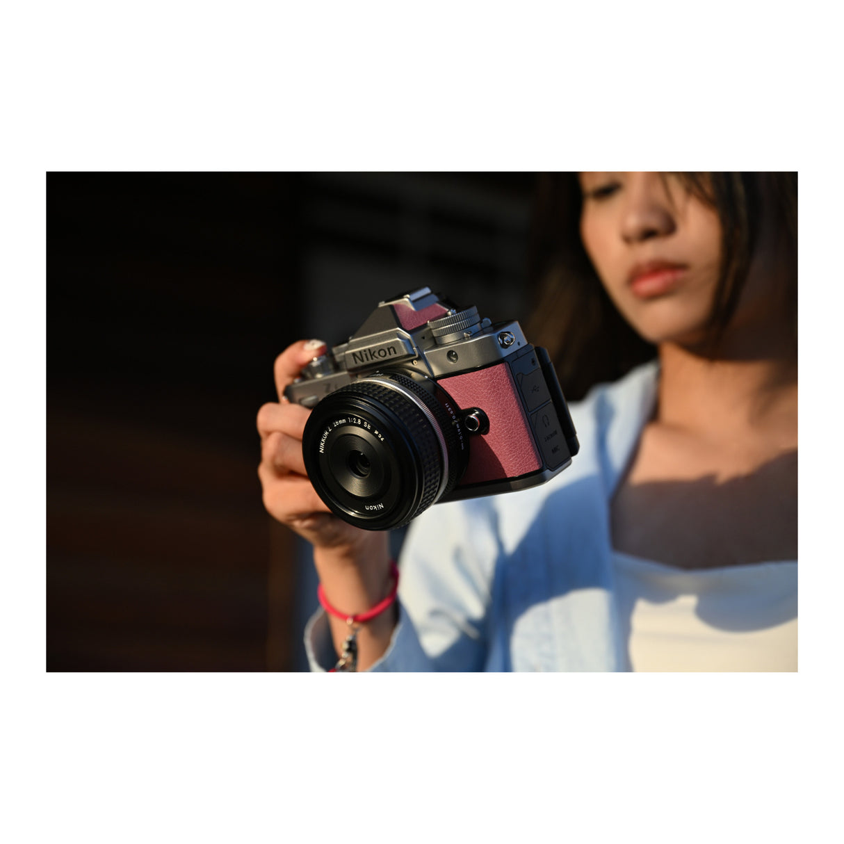 Nikon Zf Mirrorless Camera with 24.5MP Full Frame Sensor (Silver and Mauve Pink)