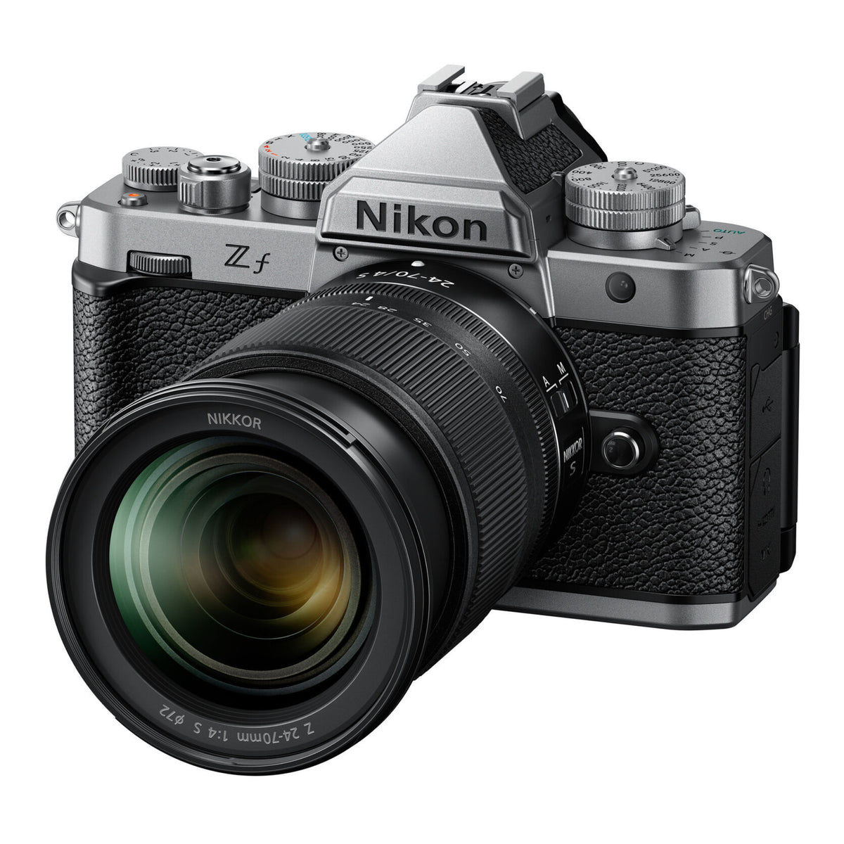 Nikon Zf Mirrorless Camera with 24-70mm f/4 Lens - 24.5MP, 4K UHD Video (Silver) (Open Box)