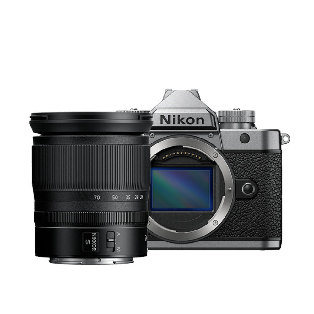 Nikon Zf Mirrorless Camera with 24-70mm f/4 Lens - 24.5MP, 4K UHD Video (Silver) (Open Box)