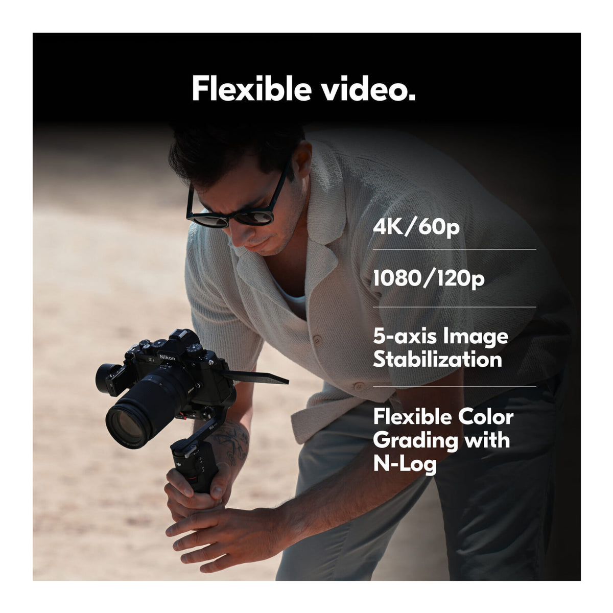 Nikon Zf Mirrorless Camera with 24-70mm f/4 Lens - 24.5MP, 4K UHD Video (Silver)