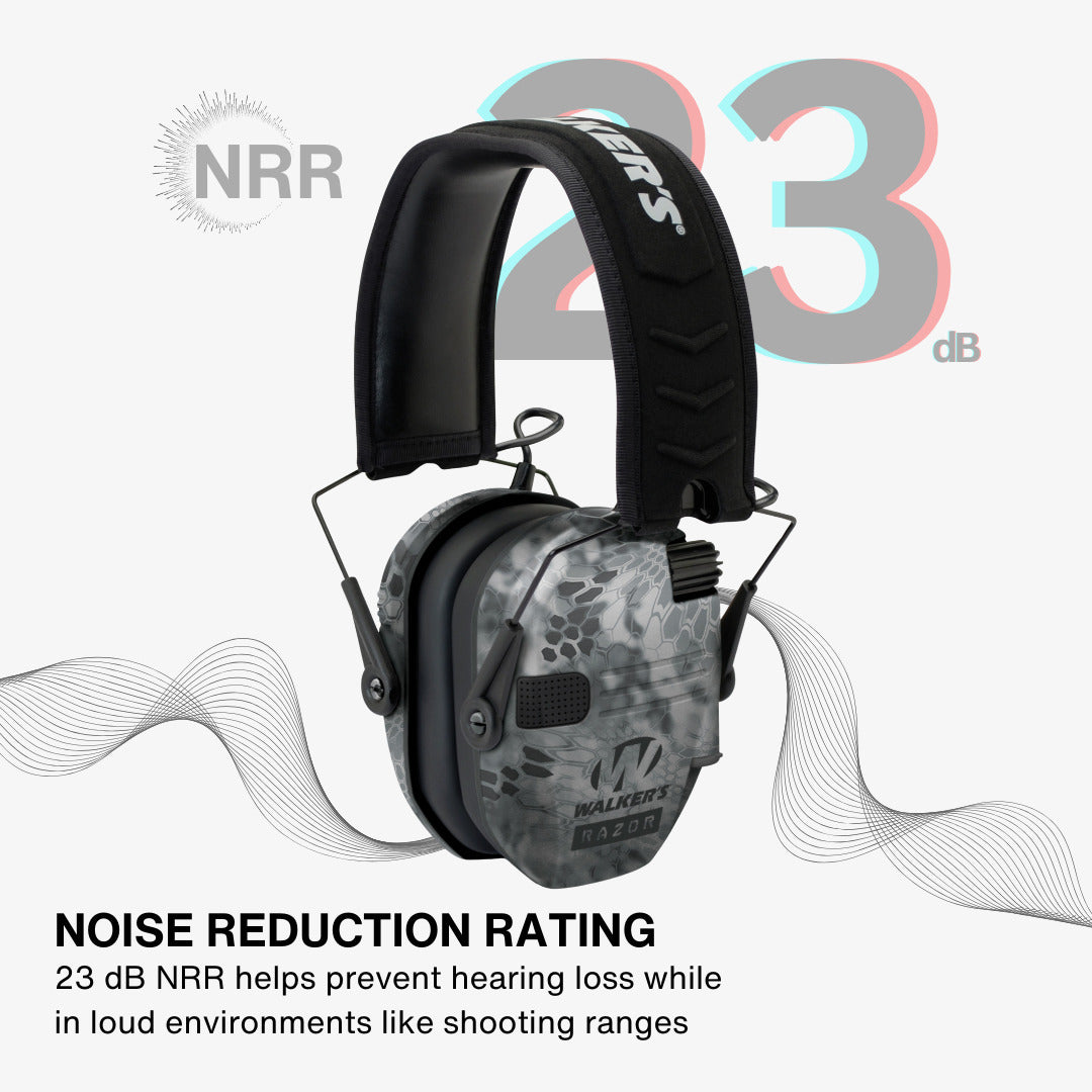Walker's Razor Digital Ear Muffs (Raid Kryptek) Bundle with Accessories