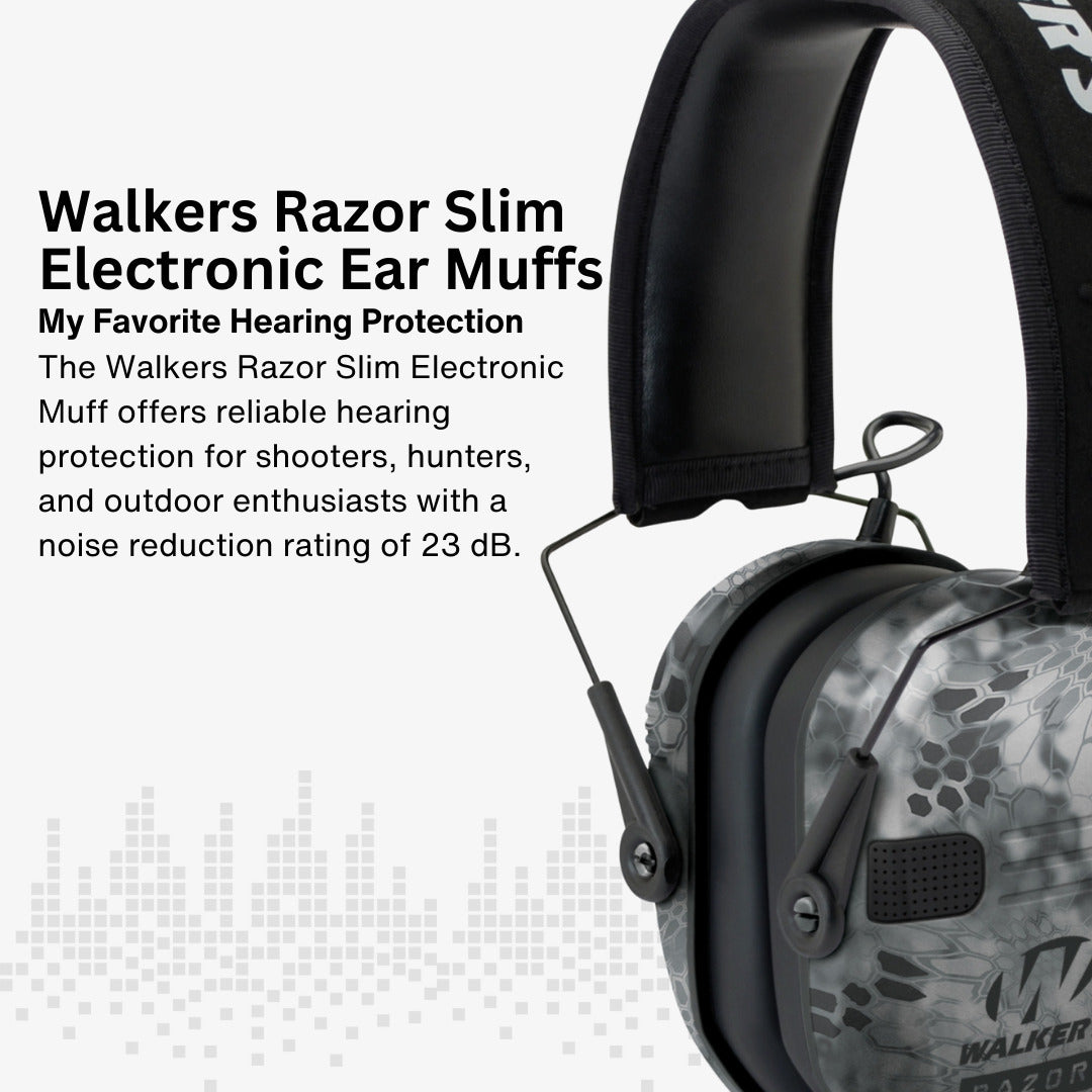 Walker's Razor Digital Ear Muffs (Raid Kryptek) Bundle with Accessories