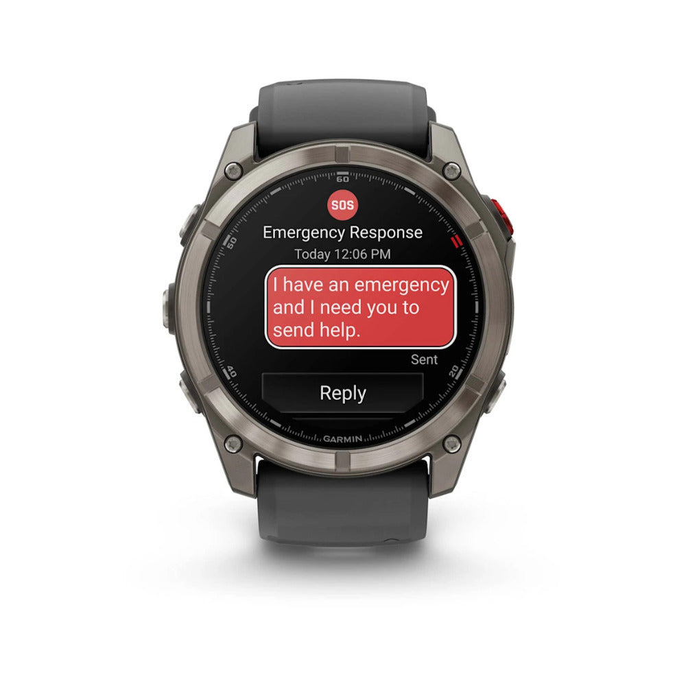Garmin Fnix 8 Pro 51 mm AMOLED GPS Smartwatch (Titanium Graphite/Black Band)