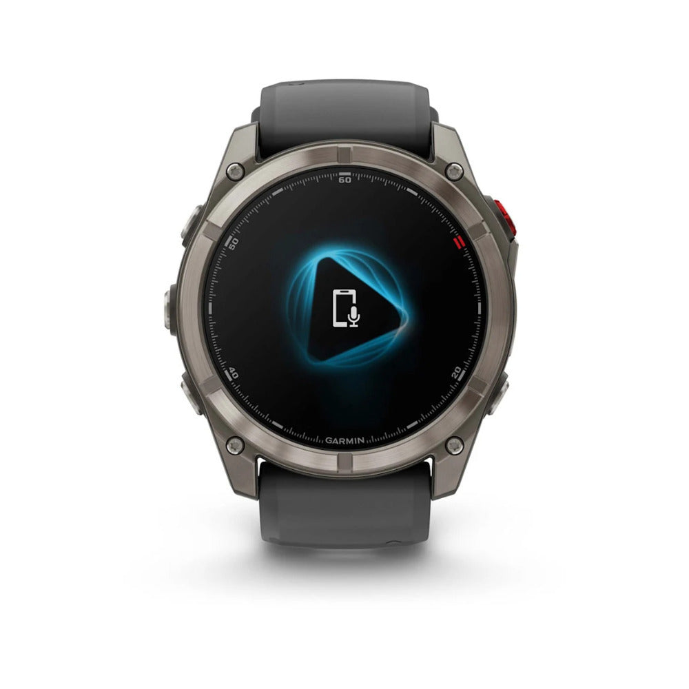 Garmin Fnix 8 Pro 51 mm AMOLED GPS Smartwatch (Titanium Graphite/Black Band)