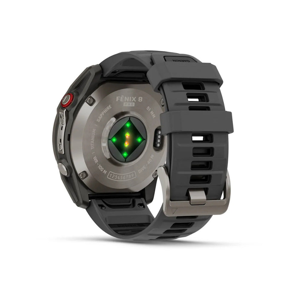 Garmin Fnix 8 Pro 51 mm AMOLED GPS Smartwatch (Titanium Graphite/Black Band)