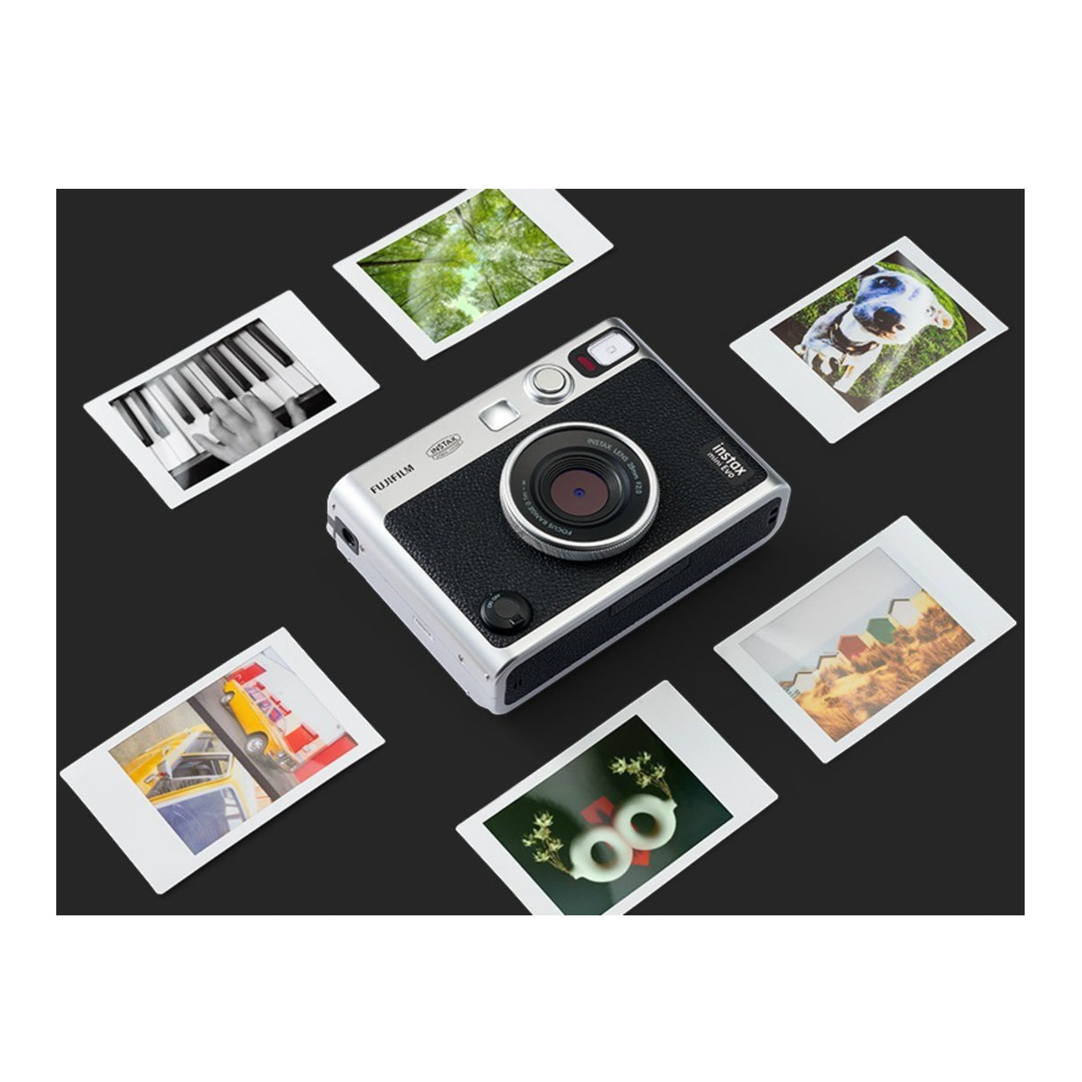 FUJIFILM INSTAX MINI EVO Hybrid Instant Camera with 100 Creative Options (Black)