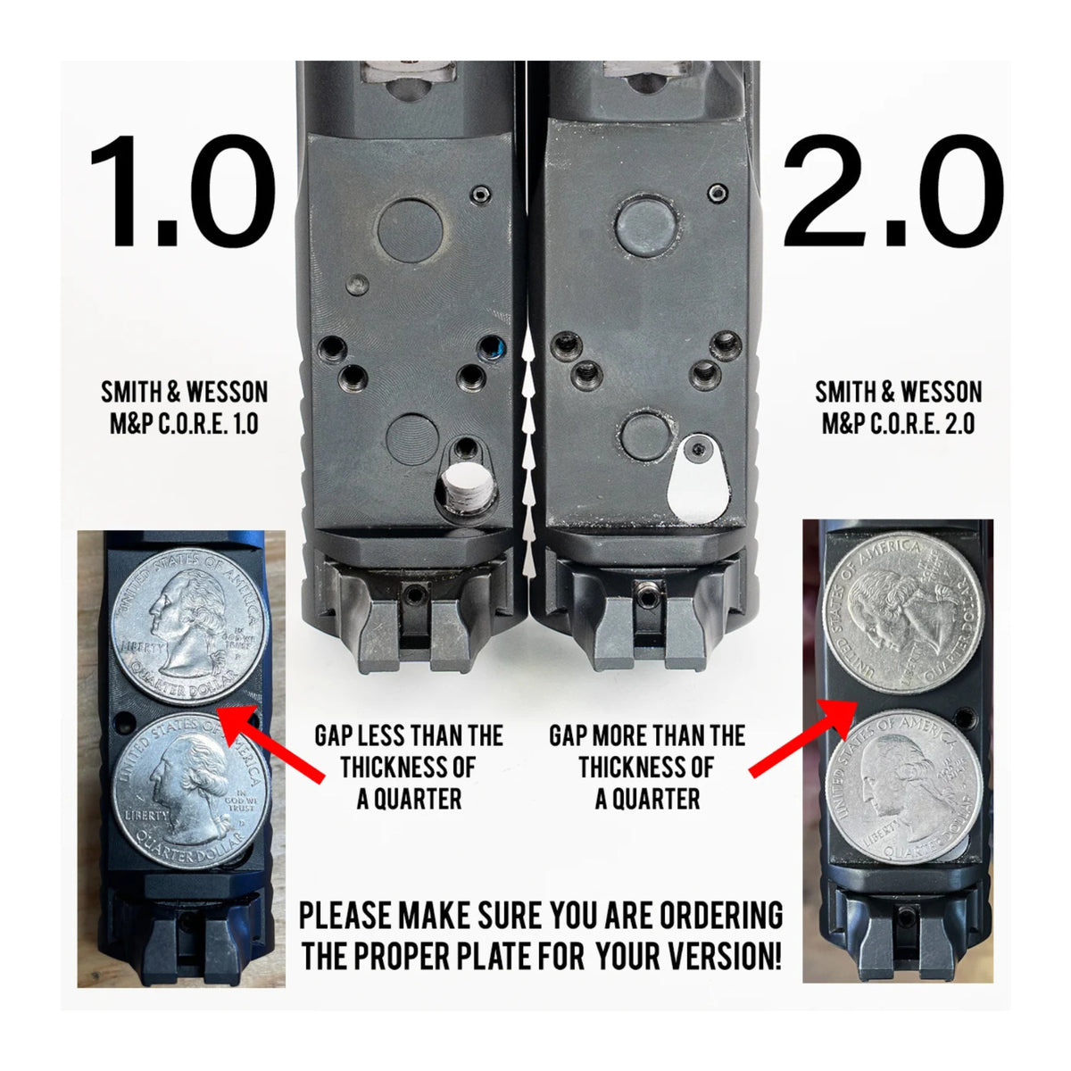 C+H Precision Optics Adapter Plate for Smith and Wesson M2.0 C.O.R.E. (Steel)