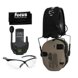 Walker's Razor Slim Electronic Muff (US Flag-FDE) Walkie Bluetooth/Talkie Bundle