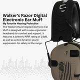 Walker's Razor Slim Electronic Muff (US Flag-FDE) Walkie Bluetooth/Talkie Bundle