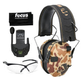 Walkers Razor Walkie Talkie Bundle with Ear Muffs (Duck Camo) and Accessories