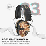 Walkers Razor Walkie Talkie Bundle with Ear Muffs (Duck Camo) and Accessories