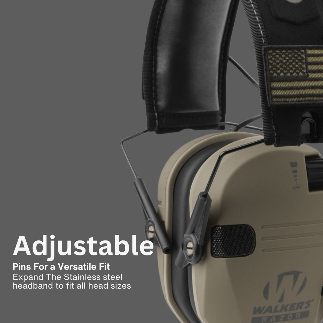 Walker's Razor Slim Electronic Muff (FDE, 2-Pack) Bundle with Accessories