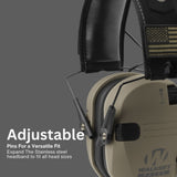 Walker's Razor Slim Electronic Muff (FDE, 2-Pack) Bundle with Accessories