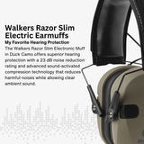 Walker's Razor Slim Electronic Muff (FDE, 2-Pack) Bundle with Accessories