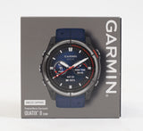 Garmin quatix 8 AMOLED Marine GPS Smartwatch (51mm, Titanium/Captain Blue) (Used)
