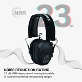 Walkers Razor Walkie Talkie Bundle with Ear Muff (Black) and Accessories