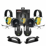 Walker's Razor Slim Electronic Muff (Gold, 2-Pack) Bundle with Accessories