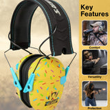 Walker's Razor Slim Electronic Muff (Gold, 2-Pack) Bundle with Accessories