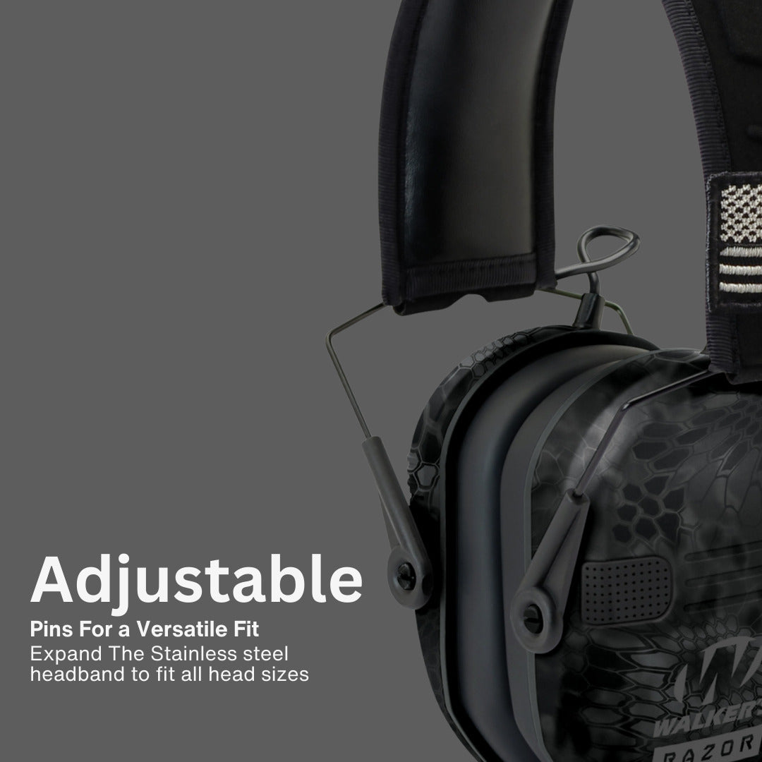 Walkers Razor Patriot Electronic Ear Muff (Kryptek Camo 2-Pack) Bundle