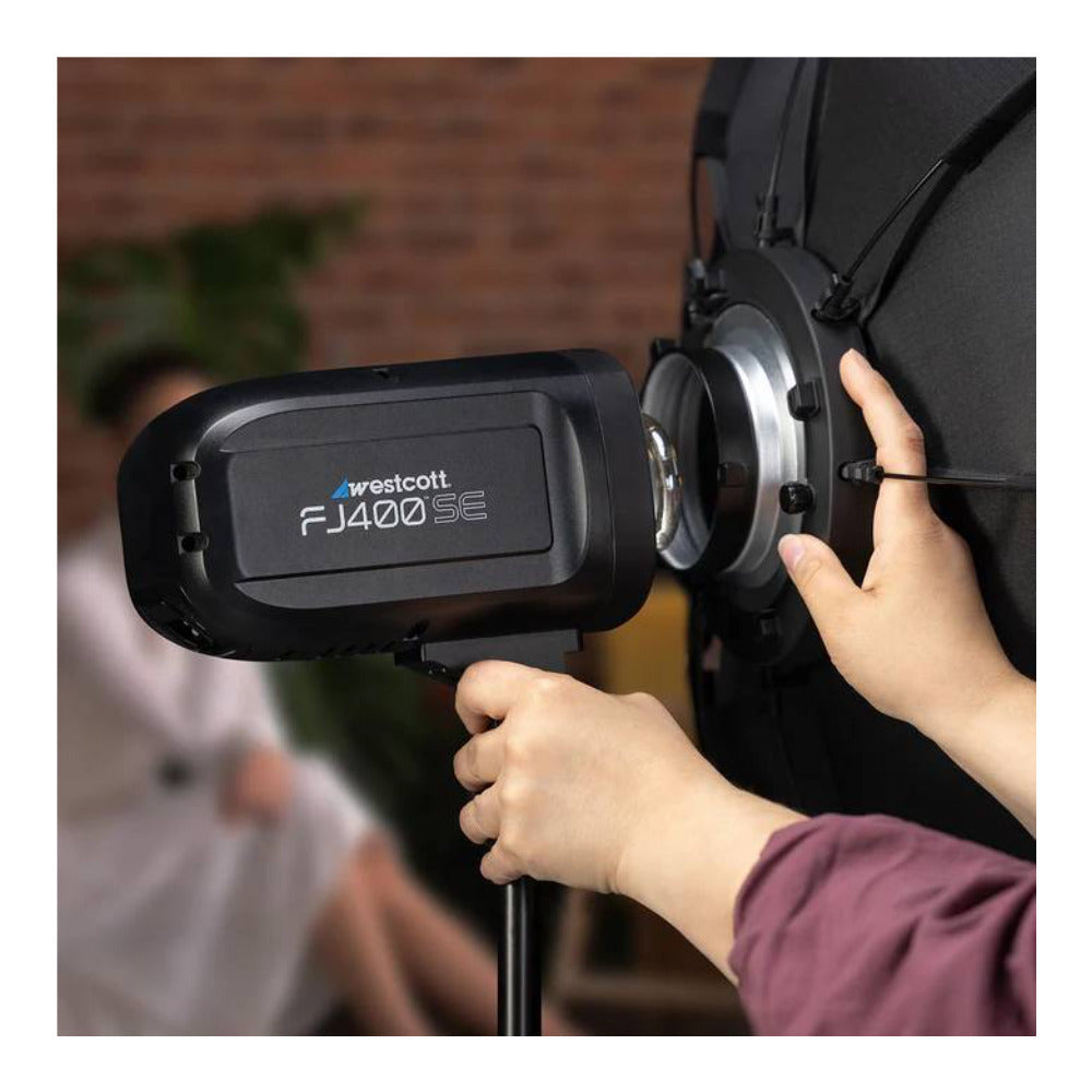 Westcott FJ400-SE 400W Strobe with Wireless Trigger, ClickBox 1x3 Softbox Bundle