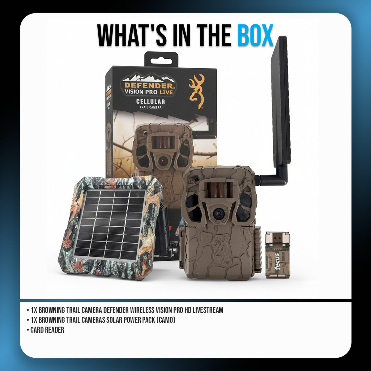 Browning Trail Camera Defender Wireless Vision Pro HD Livestream Bundle