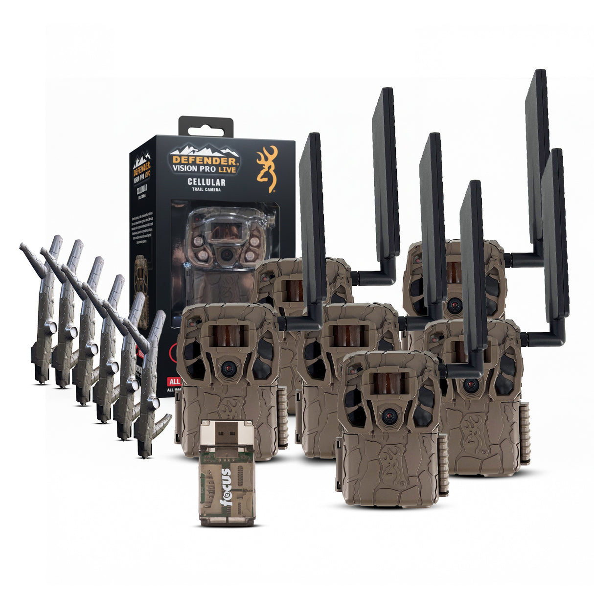 Browning Trail Camera Defender Wireless Vision Pro HD Livestream Bundle