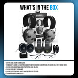 Walker's Razor Slim Electronic Muff  (Gray, 2-Pack) Bundle with Accessories