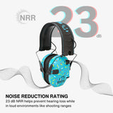 Walker's Razor Slim Electronic Muff (Blue, 2-Pack) Bundle with Accessories
