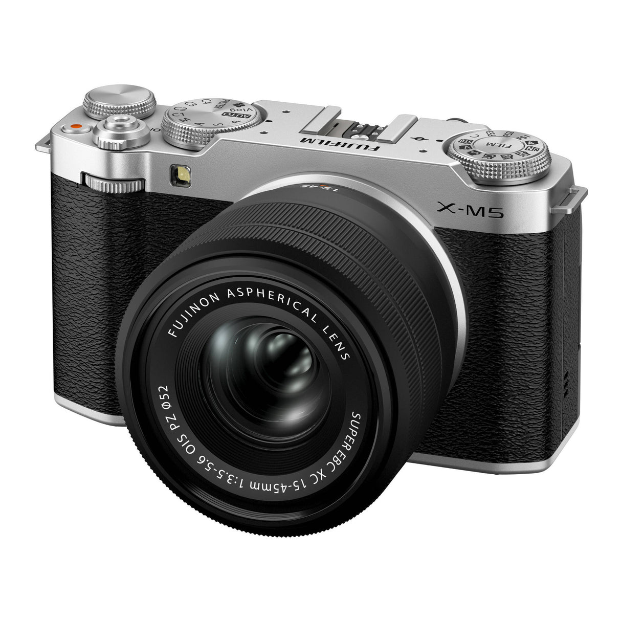 FUJIFILM X-M5 Mirrorless Camera with XC 15-45mm f/3.5-5.6 Lens (Silver)
