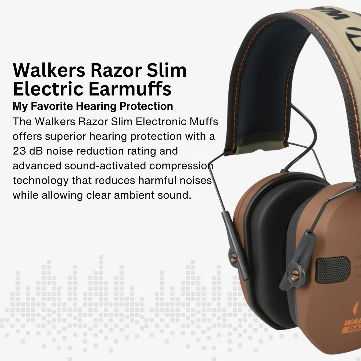 Walkers Razor Walkie Talkie Bundle with Ear Muff (Wetlands LTD) and Accessories