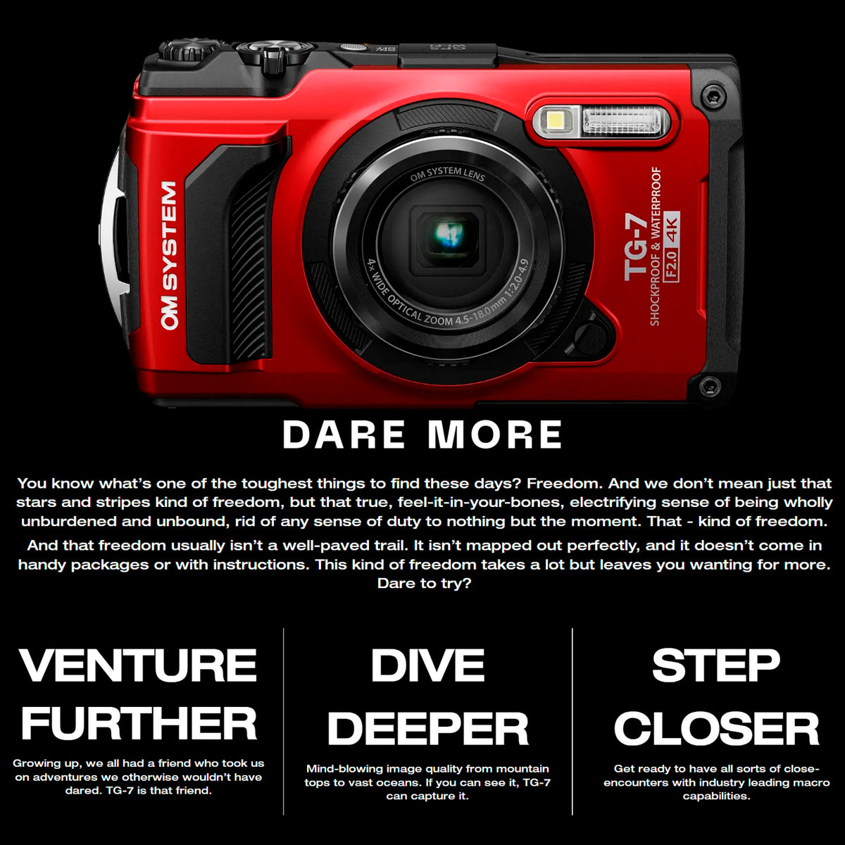 Olympus Tough TG-7 Digital Camera (Red) Bundle with Olympus LG-1 LED Light Guide
