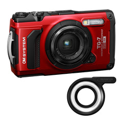 Olympus Tough TG-7 Digital Camera (Red) Bundle with Olympus LG-1 LED Light Guide